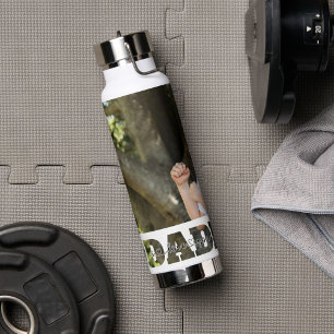 Bouteille D'eau Photo Père & Fils Épargnant I Love You Papa Citati