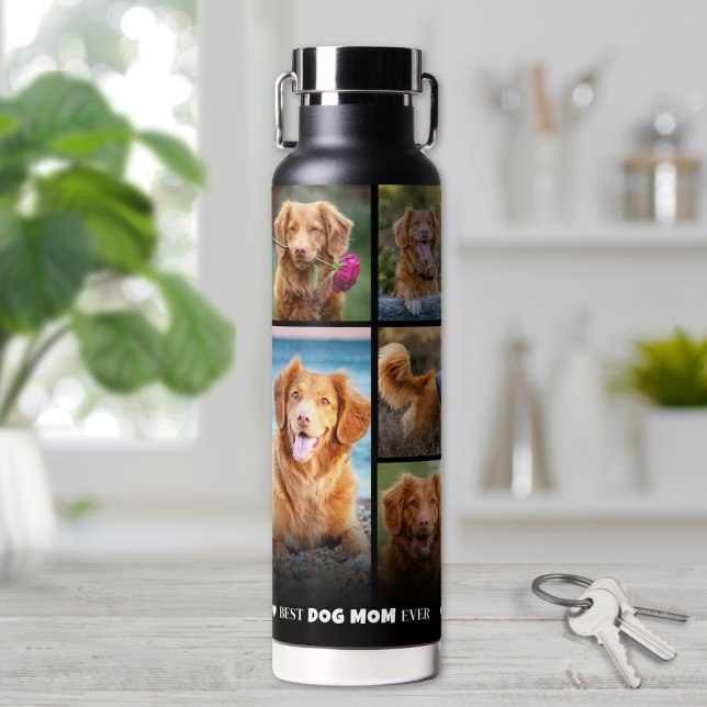 Bouteille D'eau Photo personnalisée de la maman du chien (Créateur téléchargé)