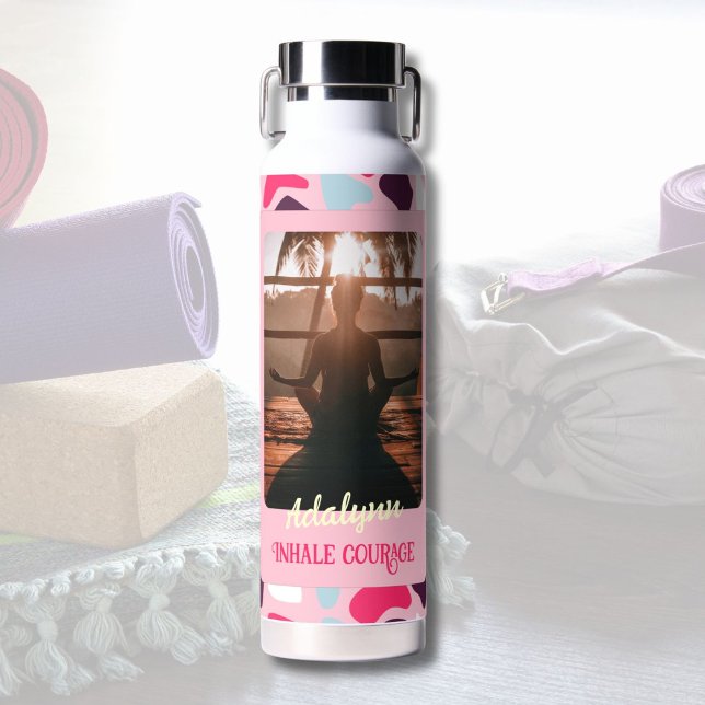 Bouteille D'eau Photo personnalisée Yoga Lover enseignant maman fe (Custom Photo Yoga Lover Teacher Mom Women Gift)