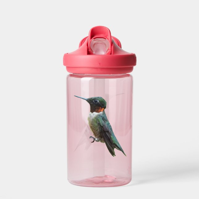 Bouteille D'eau Photographie d'oiseau Colibri à gorge rubis (Avant)