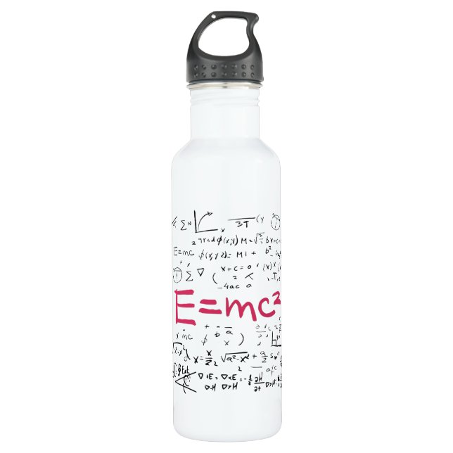 Bouteille D'eau Physique et formules mathématiques EMC2 (Devant)
