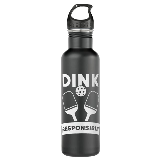 Bouteille D'eau Pickleball Gift Dink Pun responsable (Devant)