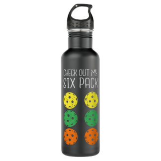 Bouteille D'eau Pickleball Paddle - Drôle Découvrez Mes Six Packs 