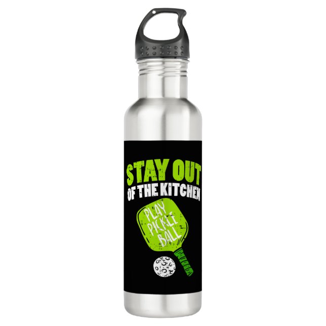 Bouteille D'eau Pickleball - Restez Hors De La Cuisine (Devant)