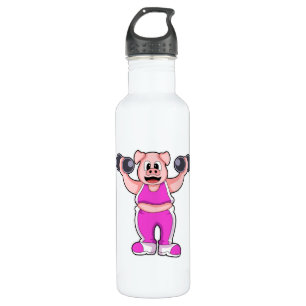 Bouteille D'eau Pig de Bodybuilding avec des cloches