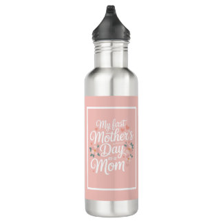 Bouteille D'eau Pink Floral First Mother's Day 