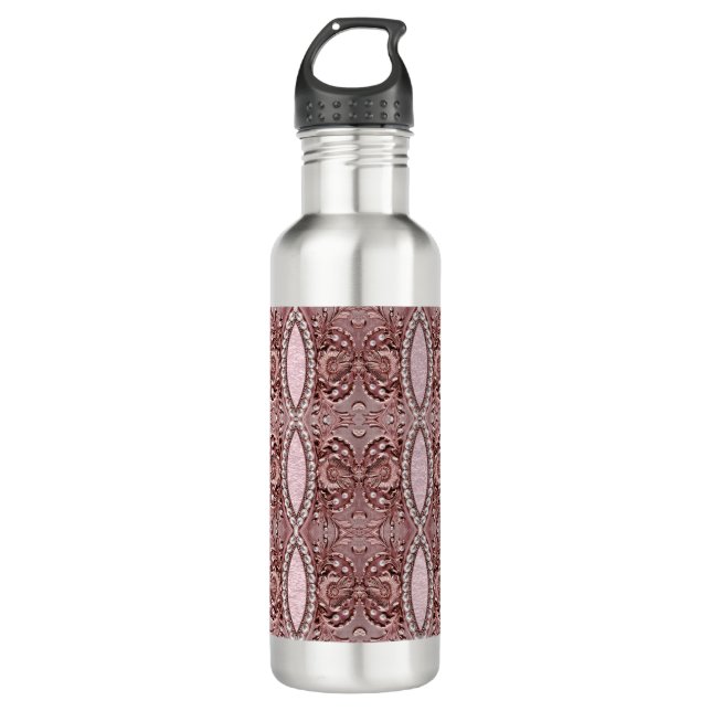 Bouteille D'eau Pink Flower Water Bottle (Devant)