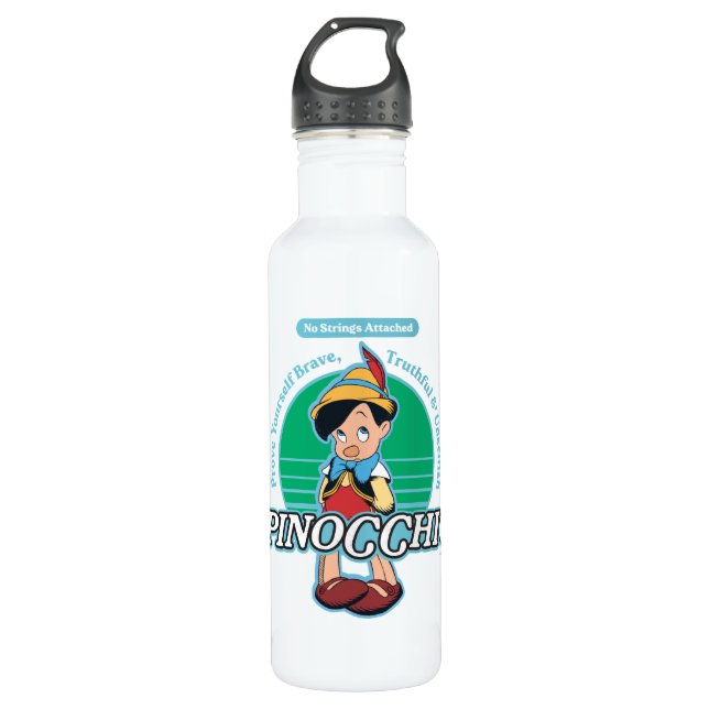 Bouteille D'eau Pinocchio | Aucune chaîne attachée (Devant)
