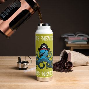 Bouteille D'eau Pirate d'Octopus bleu furtif