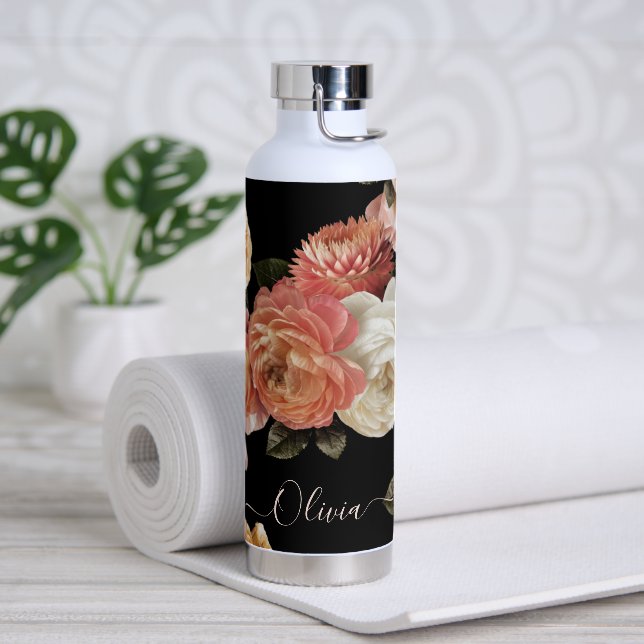 Bouteille D'eau PixDezines Moody Botanical do-it-yourself Arrière  (Yoga)