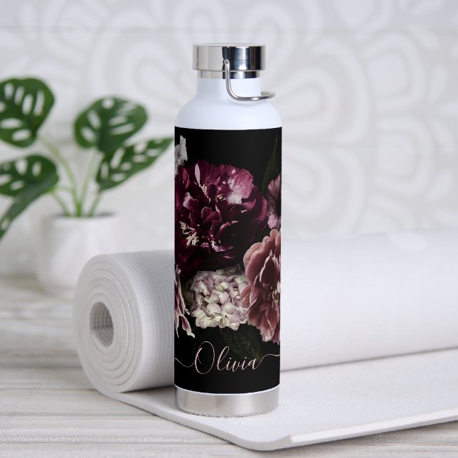 Bouteille D'eau PixDezines Moody Botanical do-it-yourself Arrière  (Yoga)