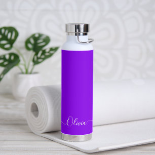 Bouteille D'eau PixDezines Neon Purple do-it-yourself Monogramme c