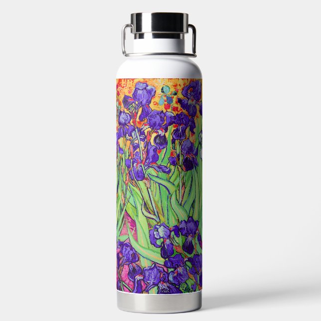 Bouteille D'eau PixDezines Van Gogh Purple Irises, St. Remy (Plage)