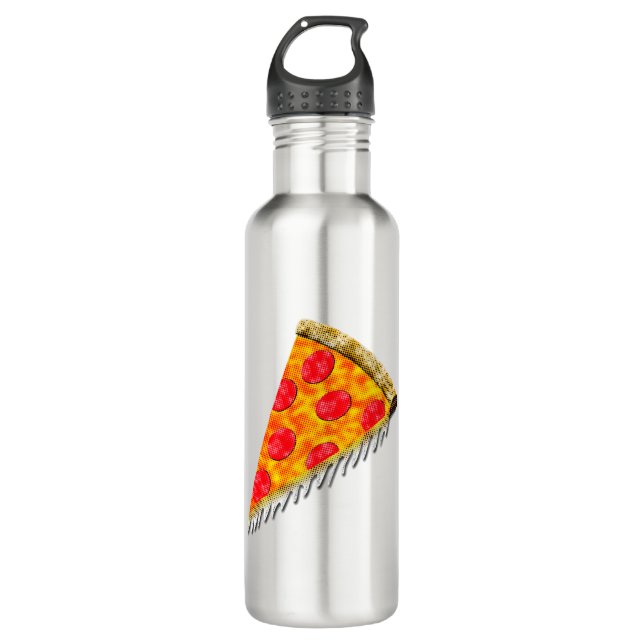 Bouteille D'eau Pizza Slice Vintage (Devant)