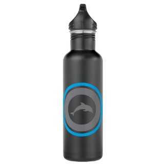 Bouteille D'eau PJK Black Water Bottle / dolphin & logo
