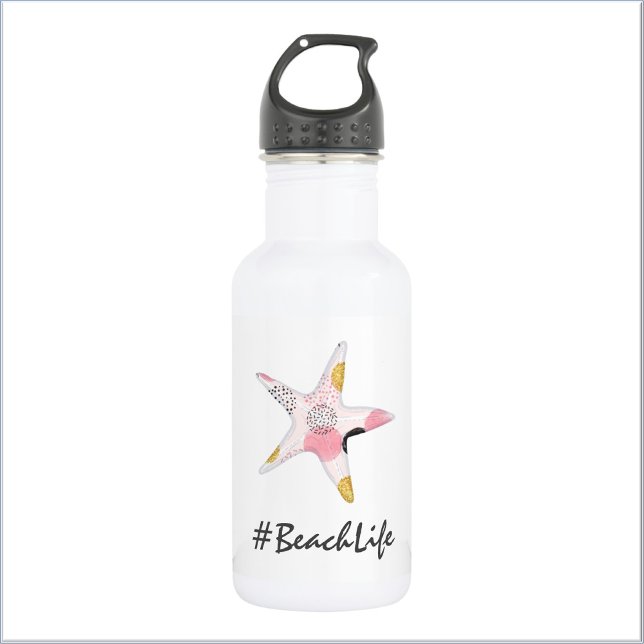 Bouteille D'eau Plage de Starfish assez Abstraite (Bookmark my store!
https://www.zazzle.com/store/capricepetit/products)
