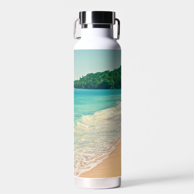 Bouteille D'eau Plage paisible de l'île tropicale (Avant)