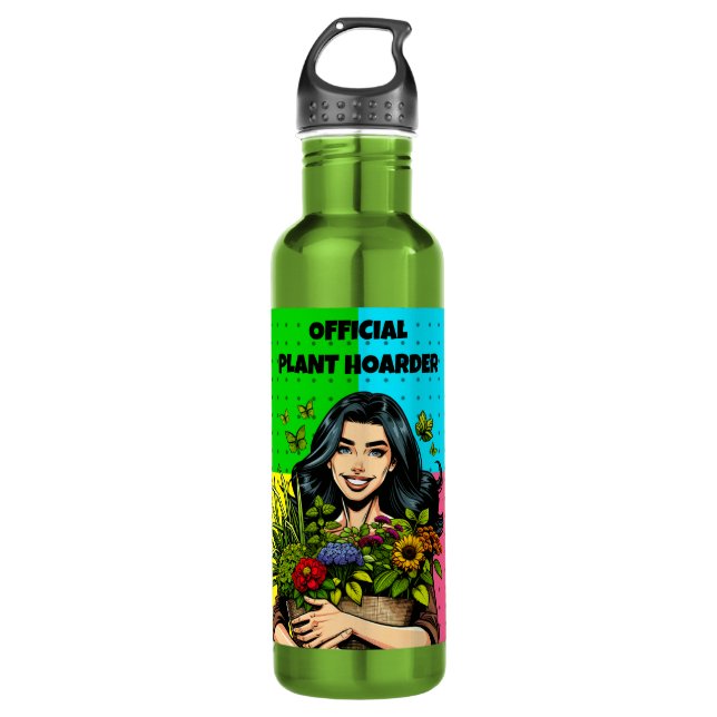 Bouteille D'eau Plante officiel Hoarder | Drôle toxicomane (Devant)