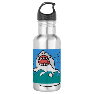 Bouteille D'eau Plat de requin amusant