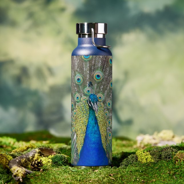 Bouteille D'eau Plumage bleu Peacock (Extérieur)