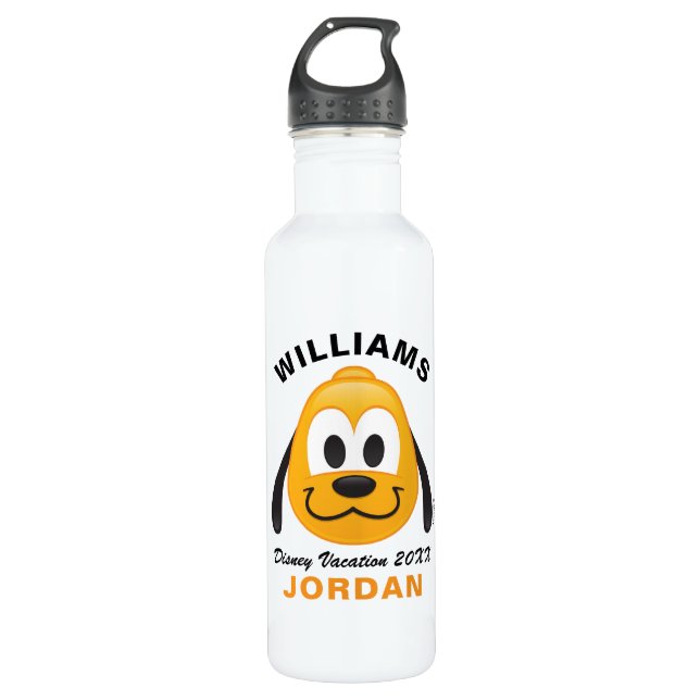 Bouteille D'eau Pluto Emoji | Vacances en famille et année (Devant)