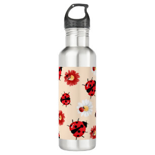 Bouteille D'eau Pneuka rouge mignon point Ladybug fleur été Fille
