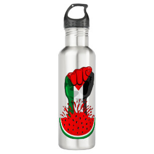 Bouteille D'eau Poing de résistance palestinienne sur le symbole d