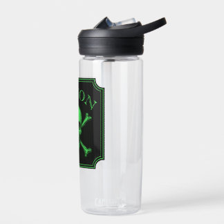 Bouteille D'eau Poison Crâne et os croisés Halloween Design Imprim