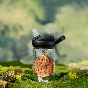 Bouteille D'eau Poisson clown Dessin animé mignon Famille Sous l'e