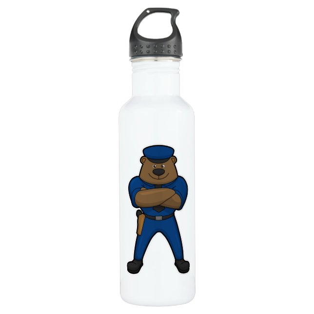 Bouteille D'eau Police de Bear Cop (Devant)