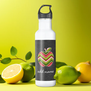 Bouteille D'eau Pomme de professeur personnalisée - motif chevron