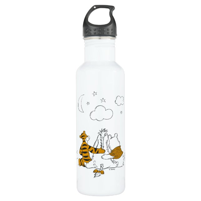 Bouteille D'eau Pooh, Eeyore et Tigger| Regarder le ciel (Devant)