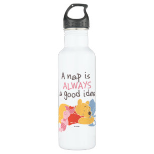 Bouteille D'eau Pooh et Piglet  Une sieste est toujours une bonne 