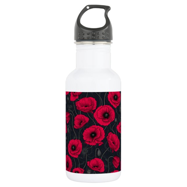 Bouteille D'eau Poppies rouges (Devant)