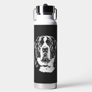 Bouteille D'eau Portrait de Saint-Bernard tenue minimaliste