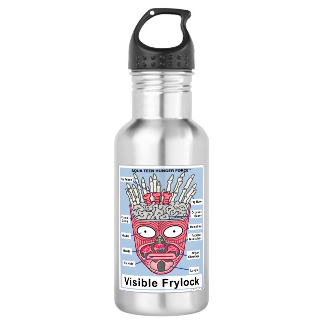 Bouteille D'eau Poster de l'Aqua Ado Hunger Force Visible Frylock (Devant)
