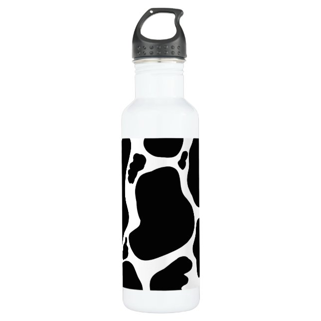 Bouteille D'eau Pots de vache noir simple Animal (Devant)