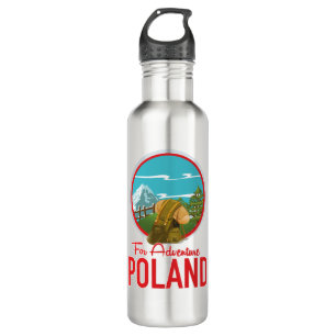 Bouteille D'eau Pour Adventure Pologne logo Travel