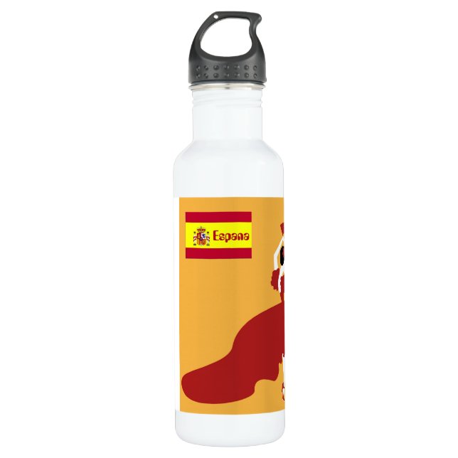 Bouteille d'eau pour danseuse flamenco (Devant)