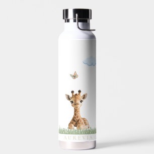 Bouteille d'eau pour enfants avec une girafe bébé
