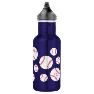 Bouteille d'eau pour enfants de baseball avec nom