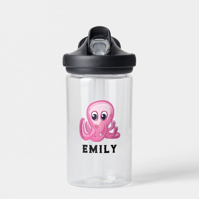 Bouteille d'eau pour enfants personnalisée avec no (Avant)
