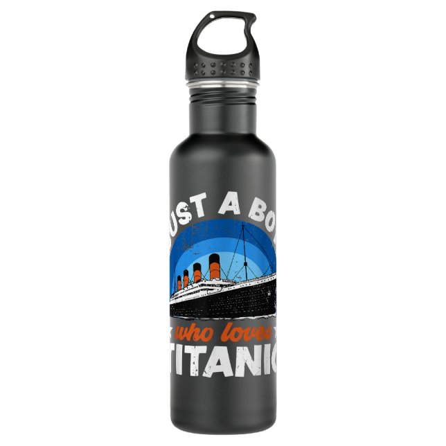 Bouteille D'eau Pour les garçons qui aiment juste le Titanic RMS (Devant)
