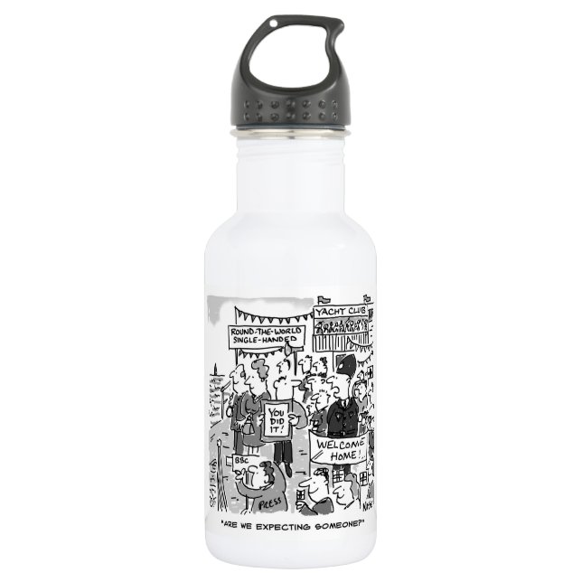 Bouteille D'eau Pour un marin. Tour du monde Yachtsman - Drôle (Devant)