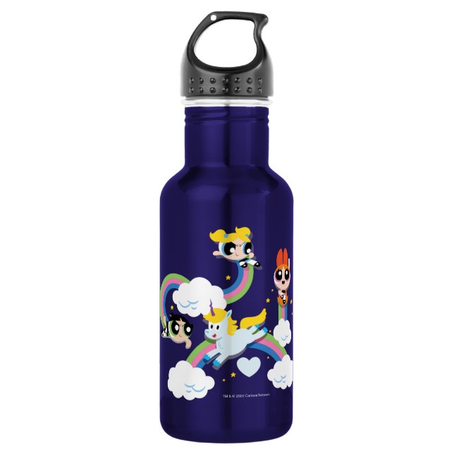 Bouteille D'eau Powerpuff Girls & Donny Rainbow Motif (Devant)