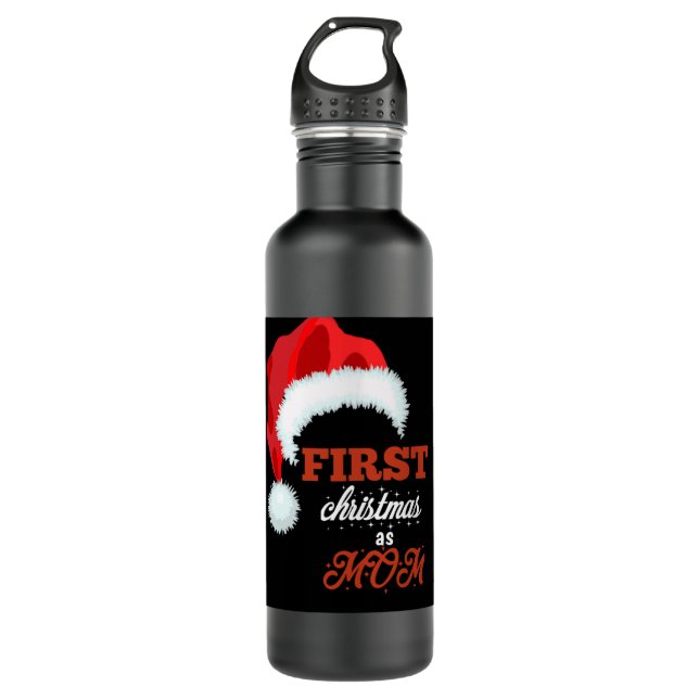 Bouteille D'eau Premier Noël en tant que maman (Devant)