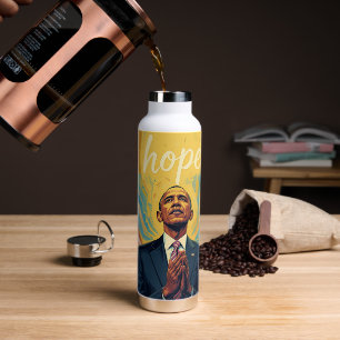 Bouteille D'eau Président Barack Obama et le message d'espoir 