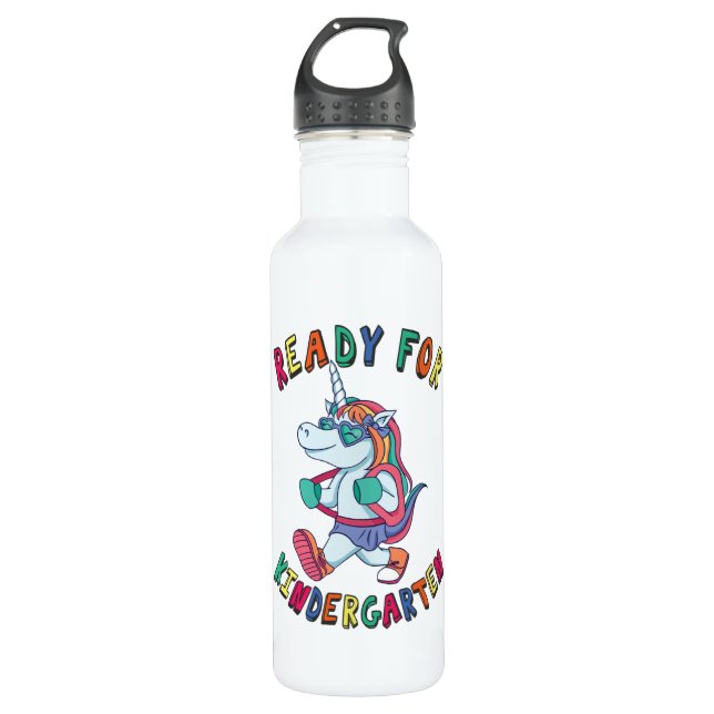 Bouteille D'eau Prêt pour la maternelle (Devant)