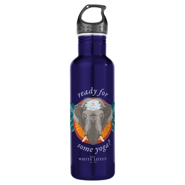 Bouteille D'eau Prêt pour le Yoga ? - Le Lotus Blanc (Devant)