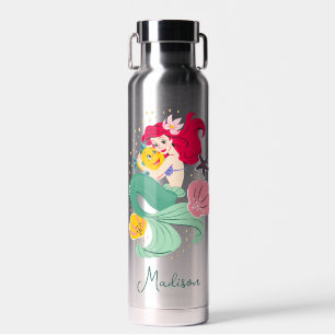 Bouteille D'eau Princesse Ariel Holding Flounder Ajouter Votre N